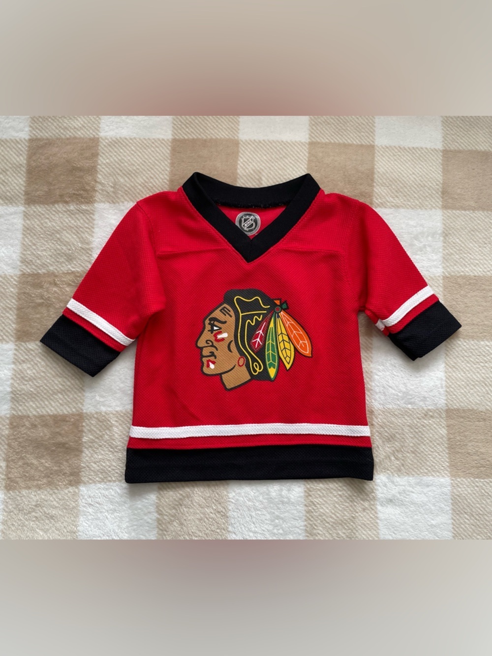 NHL Chicago Blackhawks TOEWS Red Black 9-12 Month Baby Kids Hockey Jersey